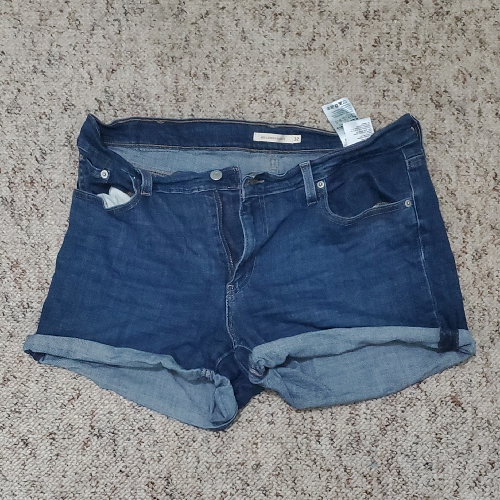 Levi's Dark Blue Jean Shorts